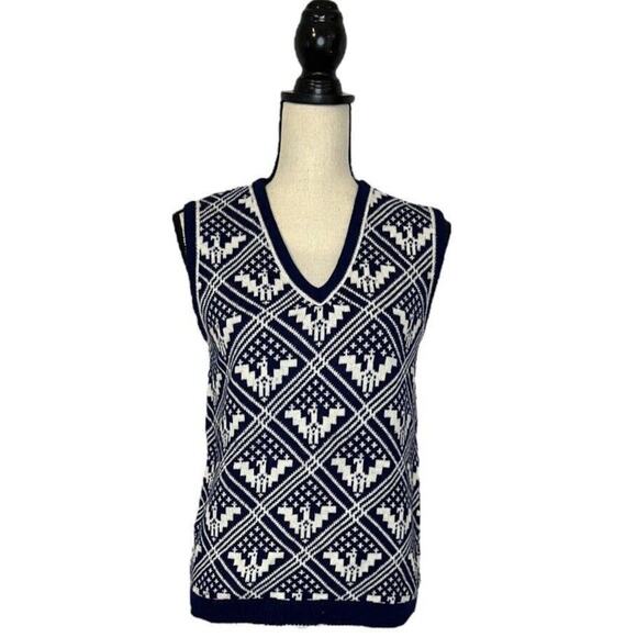 Vintage Bobbie Brooks Gorgeous Sweater Vest Aztec Eagle Design Size Small - Picture 3 of 7